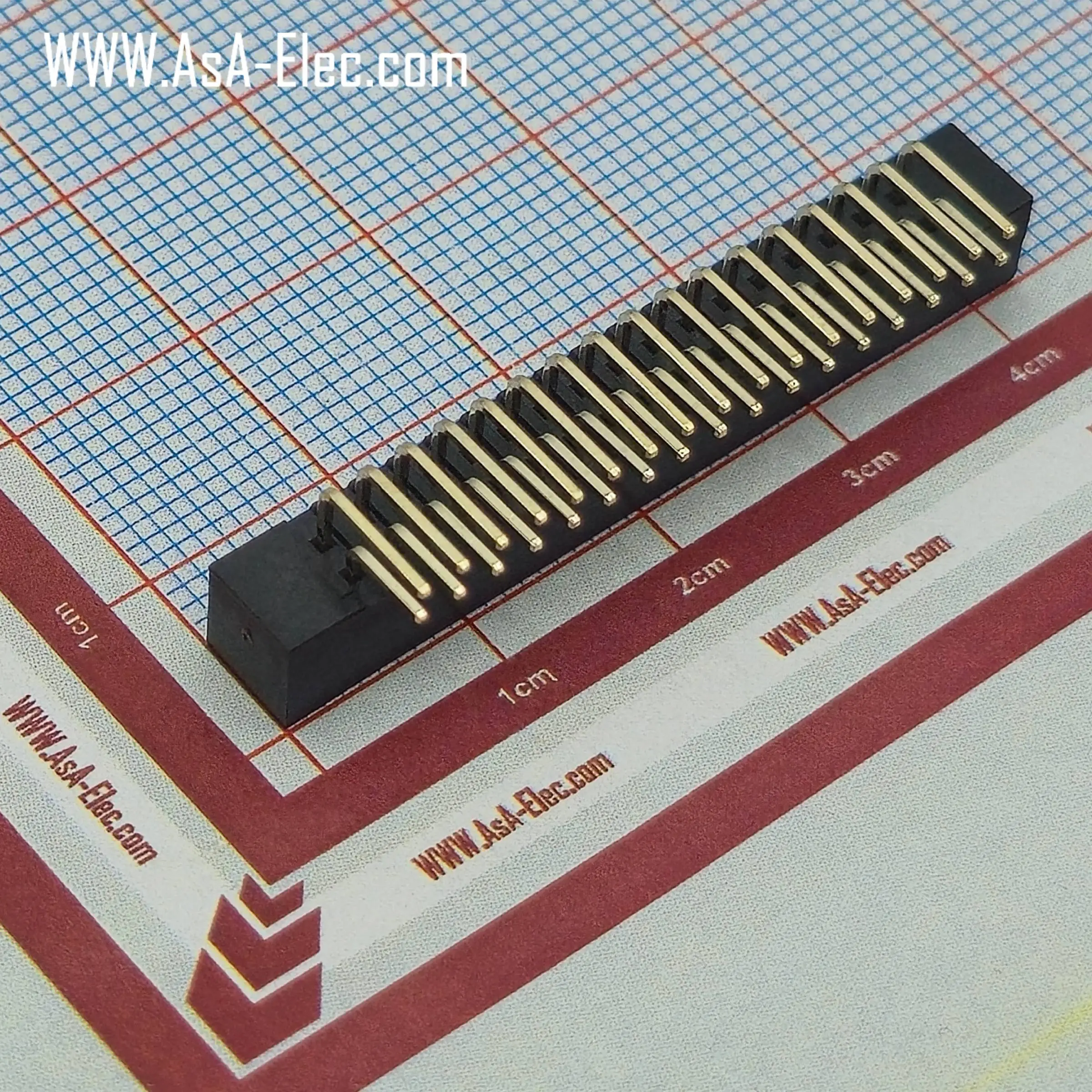 کانکتور باکس هدر 2.00 میلیمتر 34 پین نر رایت BOX